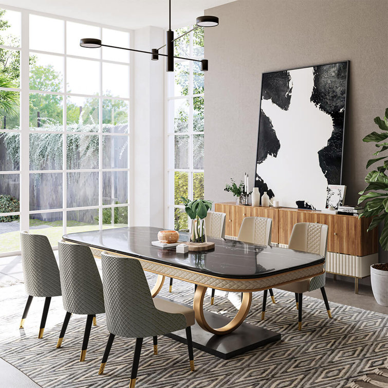 Trendy dining room discount tables